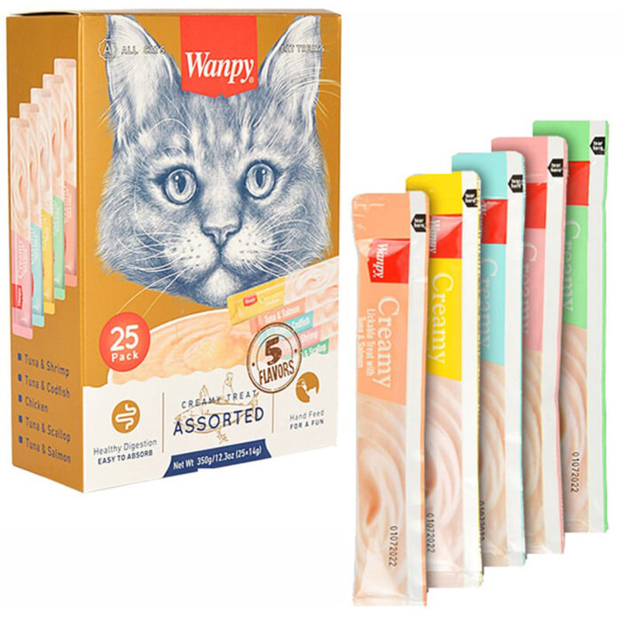 بستنی گربه ونپی در ۸ طعم( انگلیسی) بسته بندی ۲۵ عددی