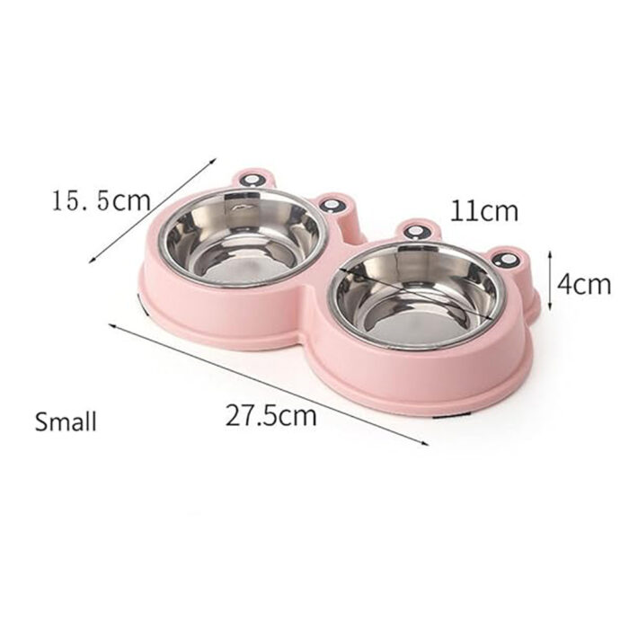 ظرف آب وغذا دوقلو مدل قورباغه سایز small