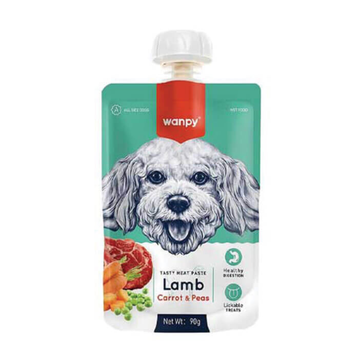 پودینگ سگ ونپی با طعم بره و هویج و نخود فرنگی