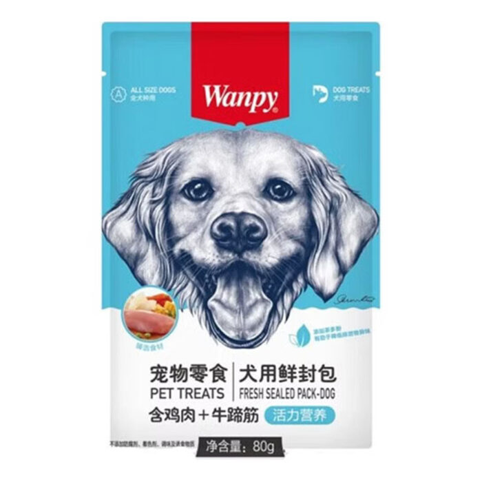 پوچ سگ ونپی با طعم مرغ و تاندون گاو