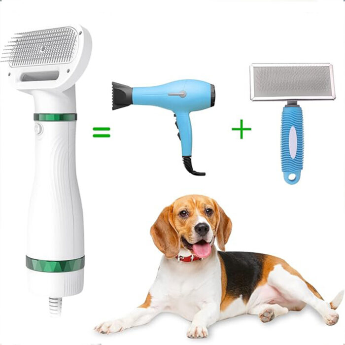 برس و سشوار برقی سگ و گربه با دکمه تخلیه مو